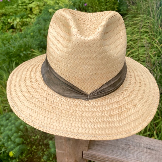 Straw hat Panama hat fedora - image 1