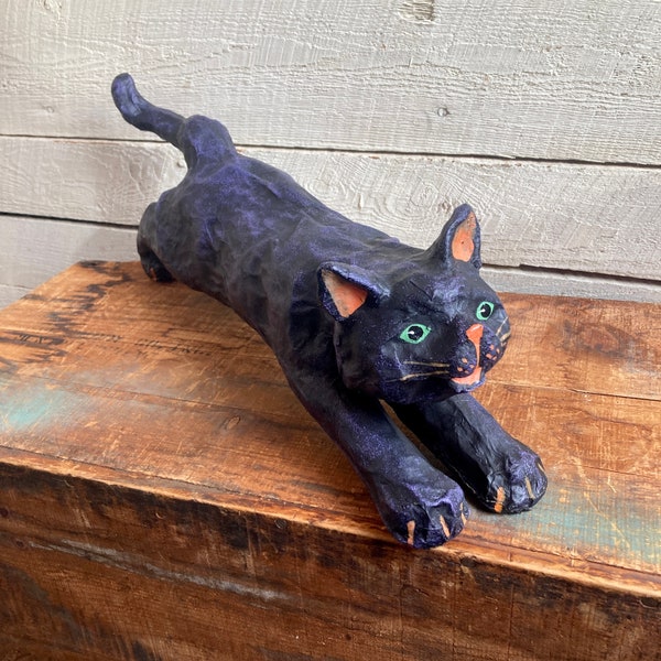 Paper Mache Cat Etsy