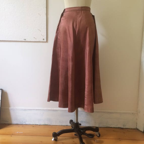 Taffeta stripe skirt - circle skirt - 50s - 1950s… - image 9