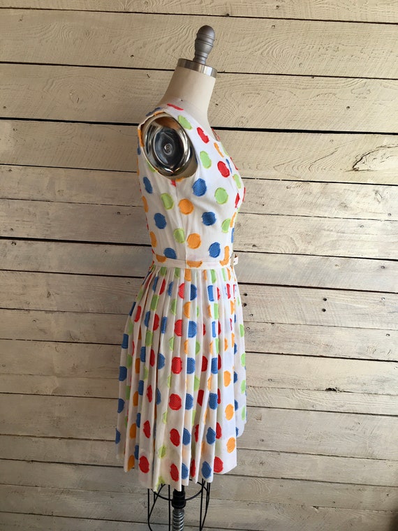 50s Polka Dot XS dress - Colorful - Rockabilly - … - image 4