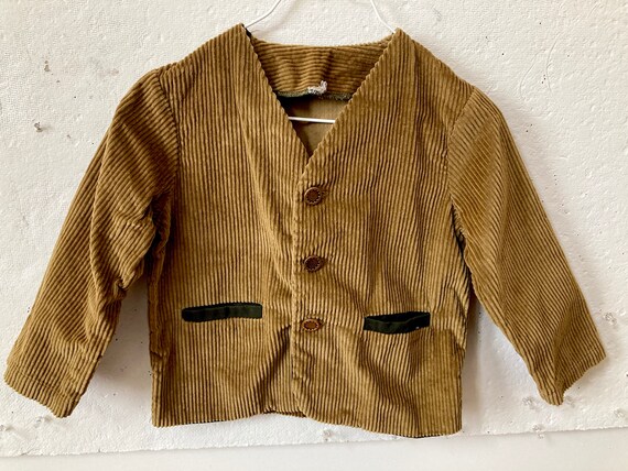60s Childs corduroy jacket and plaid seersucker r… - image 2