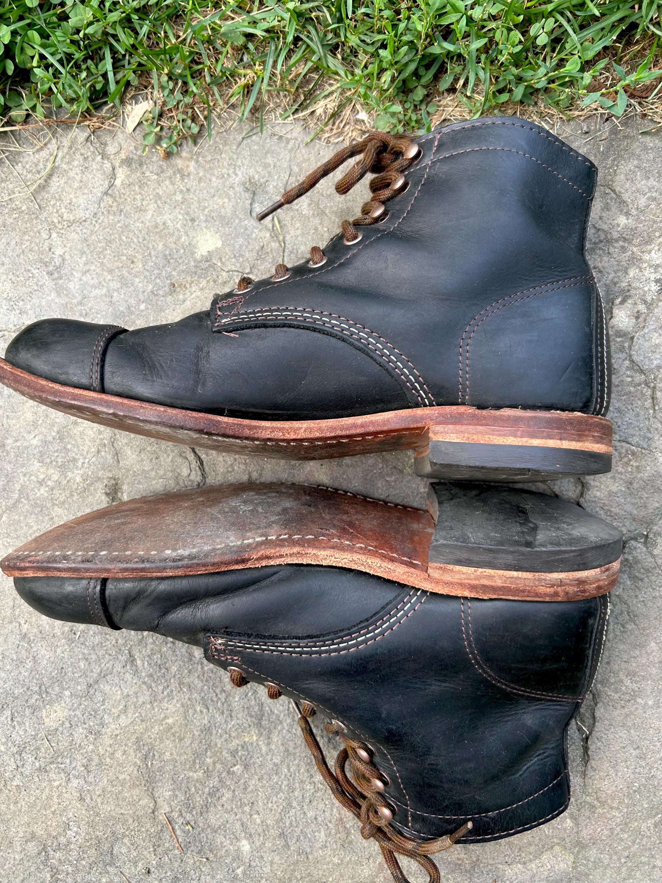 Wolverine 1000 Mile Black Leather Cap Toe Lace Up - Etsy
