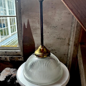Holophane pendant lamp -  ceiling lamp clear glass farmhouse kitchen