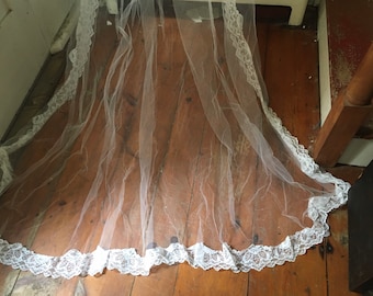 Wedding Cathedral Veil - Lace Veil - Long Veil - Headpiece - Bridal Headpiece -