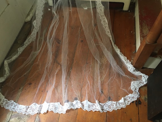 Wedding Cathedral Veil - Lace Veil - Long Veil - … - image 1