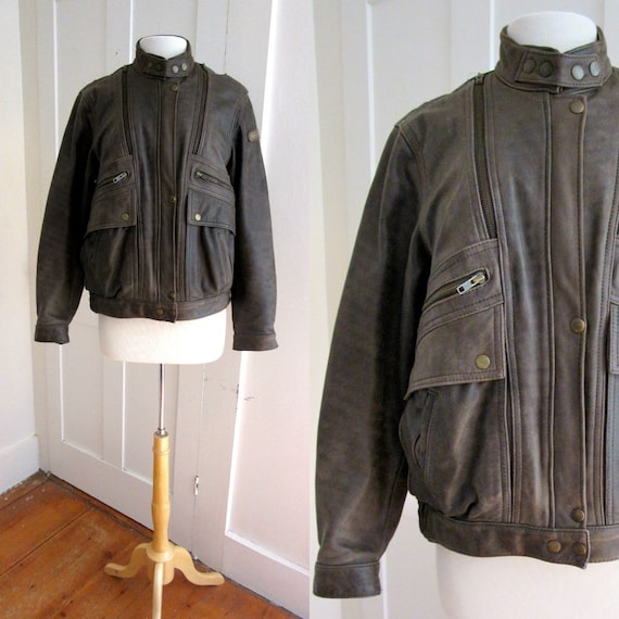 1980s Vintage Leather Jacket - Motorcycle -Hein G… - image 1