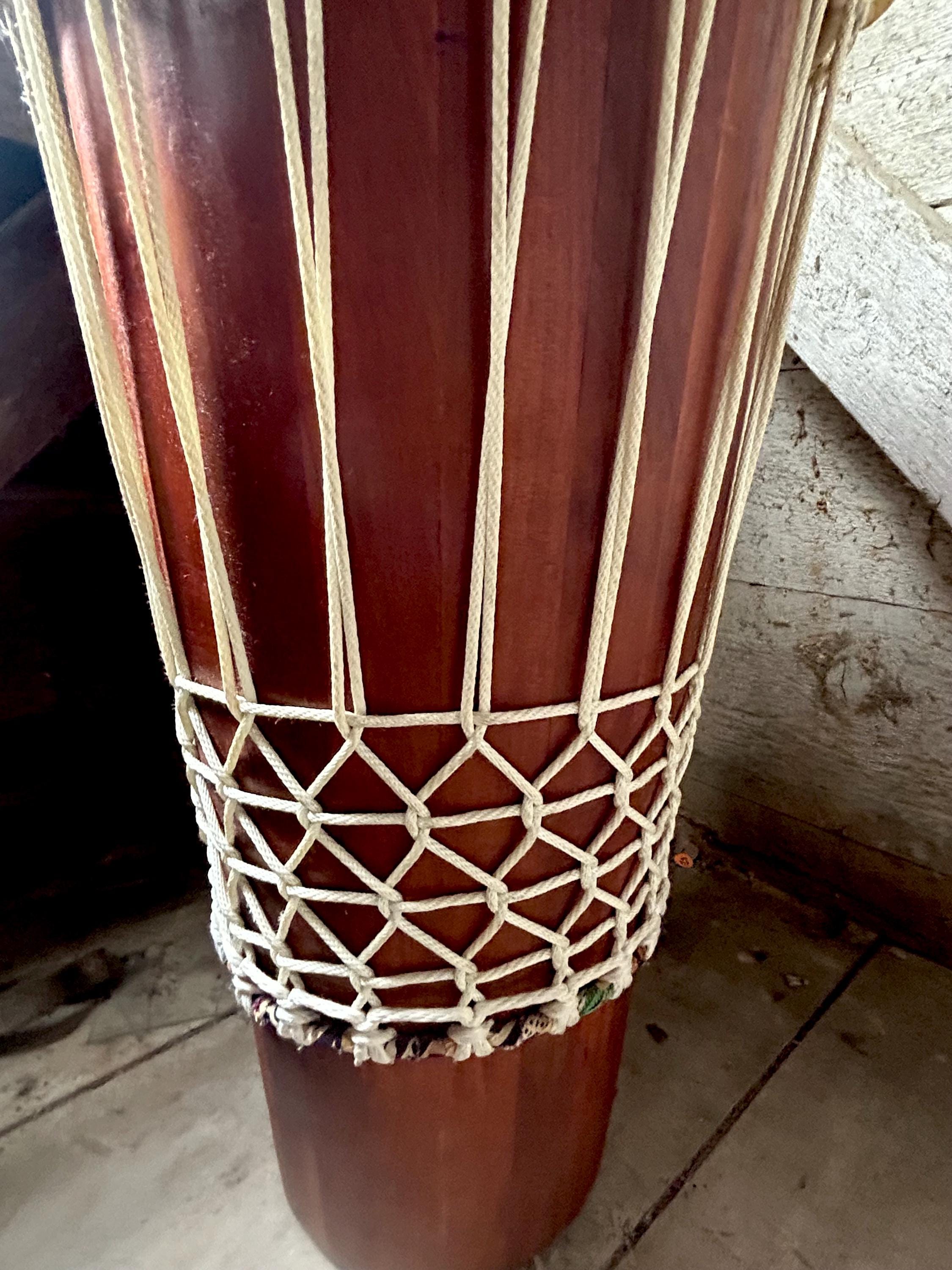 Large Ashiko Wood Drum - West African Drum - Tribal - Animal Skin