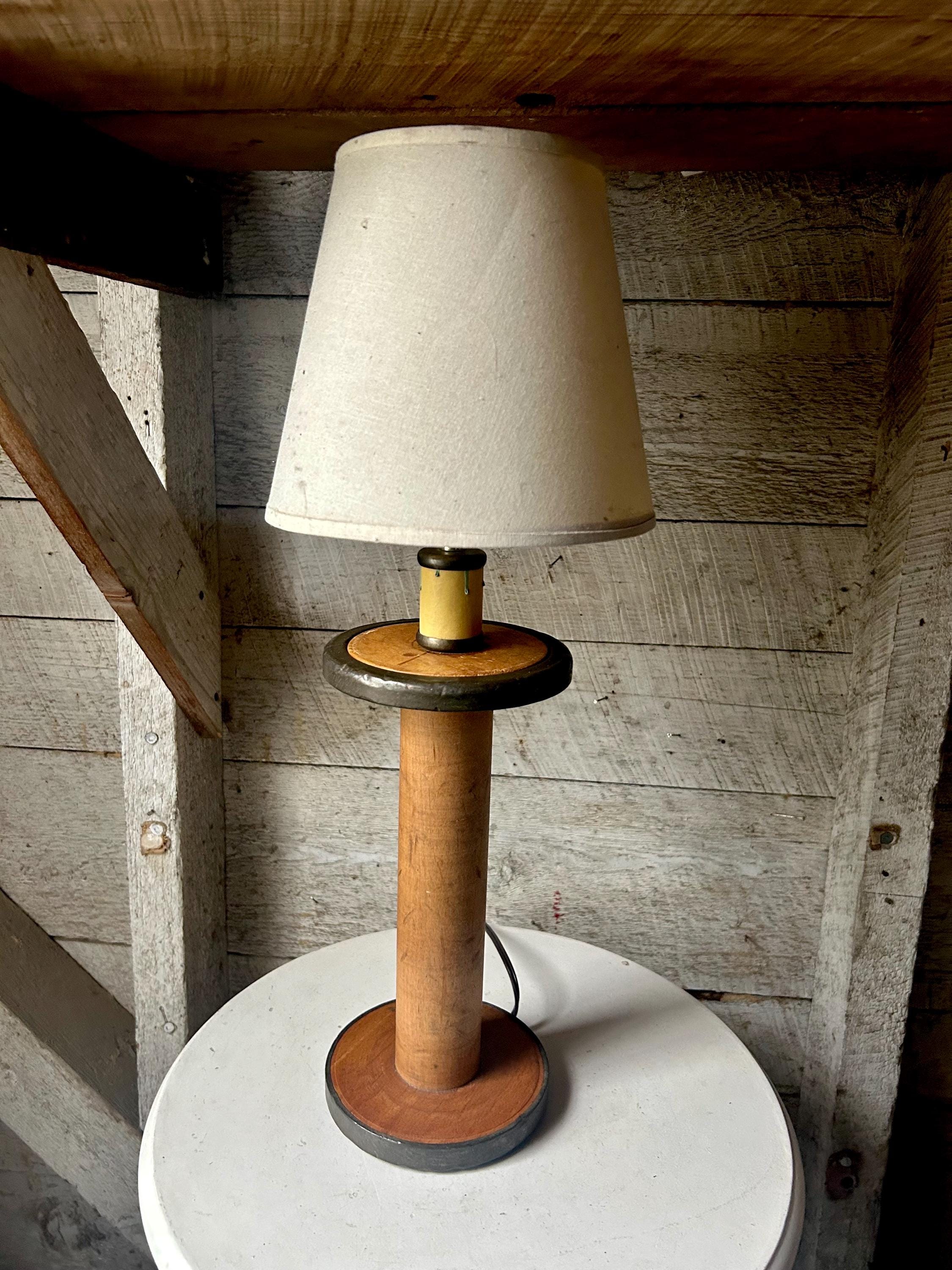60s Wood Lamp - Etsy