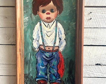 Big eye boy oil painting