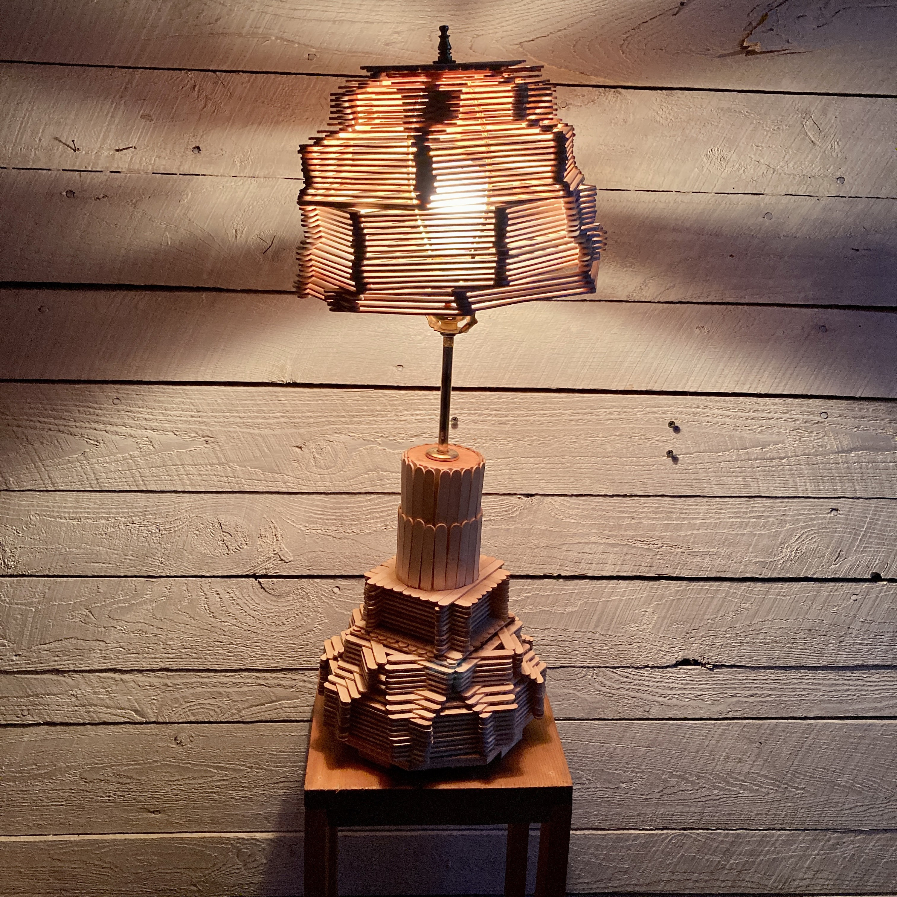 Helices Craft Popsicle Stick Lamp Craft