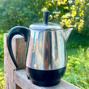 Farberware electric percolator 4 cup fully automatic -  coffee maker - stainless steel - silver chrome