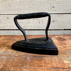 victorian clothes iron antique farmhouse decor - doorstop - paperweight - primitive - rustic - sad iron - antique iron