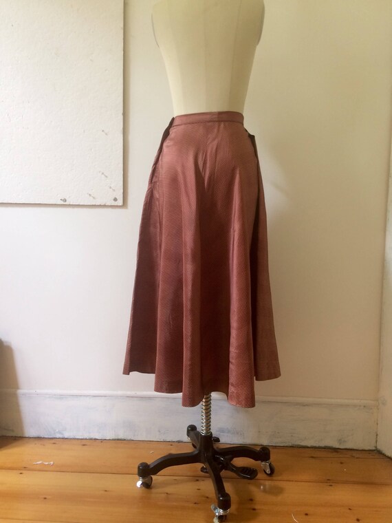 Taffeta stripe skirt - circle skirt - 50s - 1950s… - image 2