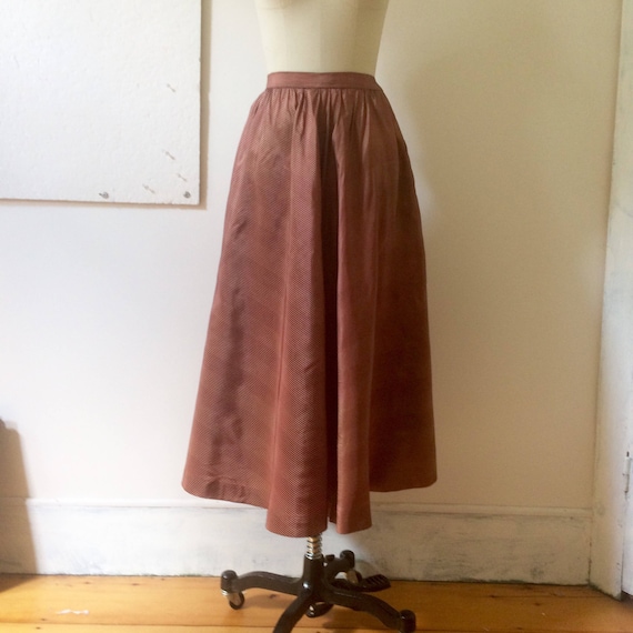 Taffeta stripe skirt - circle skirt - 50s - 1950s… - image 1