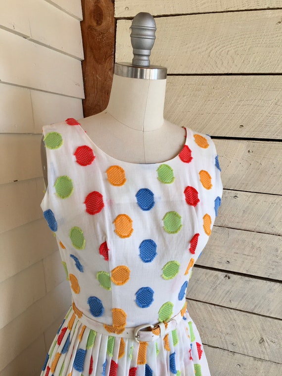 50s Polka Dot XS dress - Colorful - Rockabilly - … - image 8