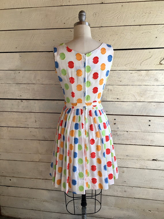 50s Polka Dot XS dress - Colorful - Rockabilly - … - image 9