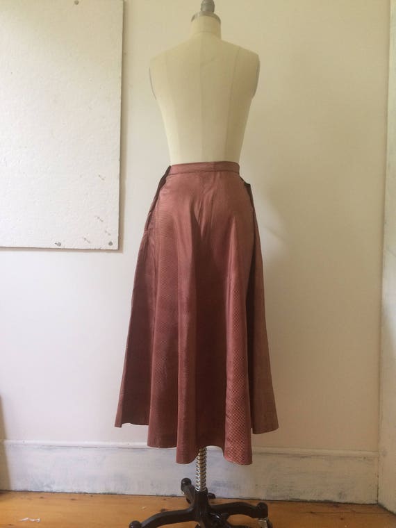 Taffeta stripe skirt - circle skirt - 50s - 1950s… - image 7