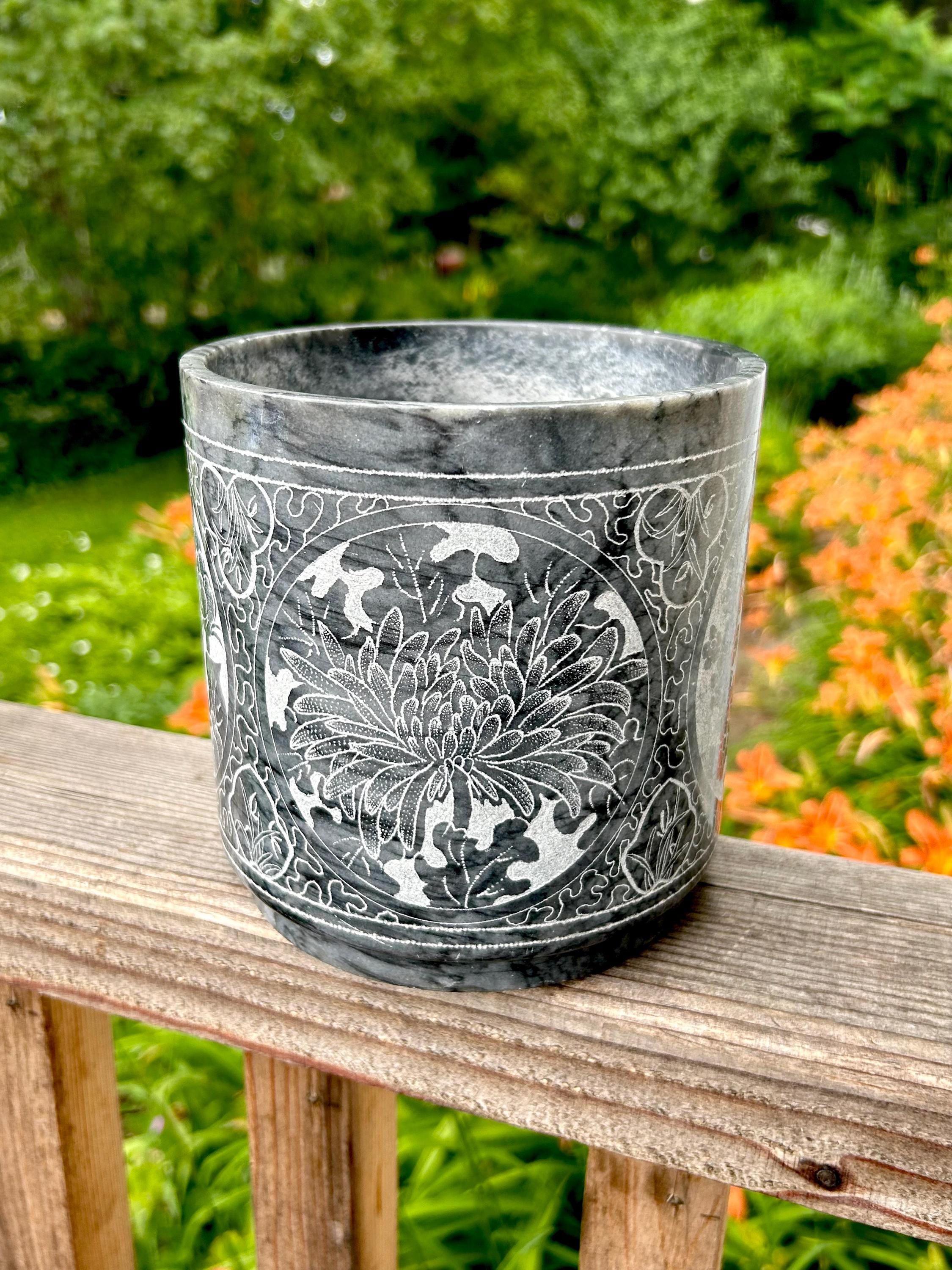 工芸品 Flower base marble color 工芸品 Flower base marble color Vintage Flower Vase / 70s