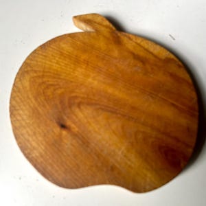 Wood cutting board apple shape handmade farmhouse wall decor cheese board