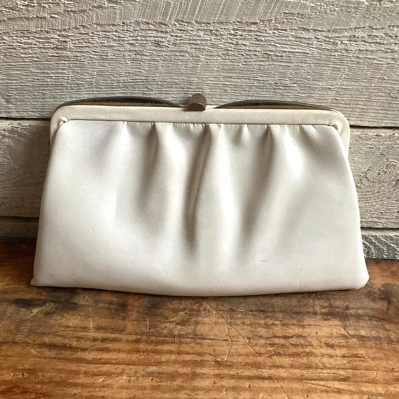 60s Off White Clutch - Evening Bag - Copper and n… - image 4