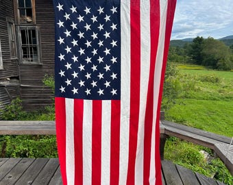 ヴィンテージ旗、米国旗、1950 年代の旗、アメリカ国旗、50 個の星の旗