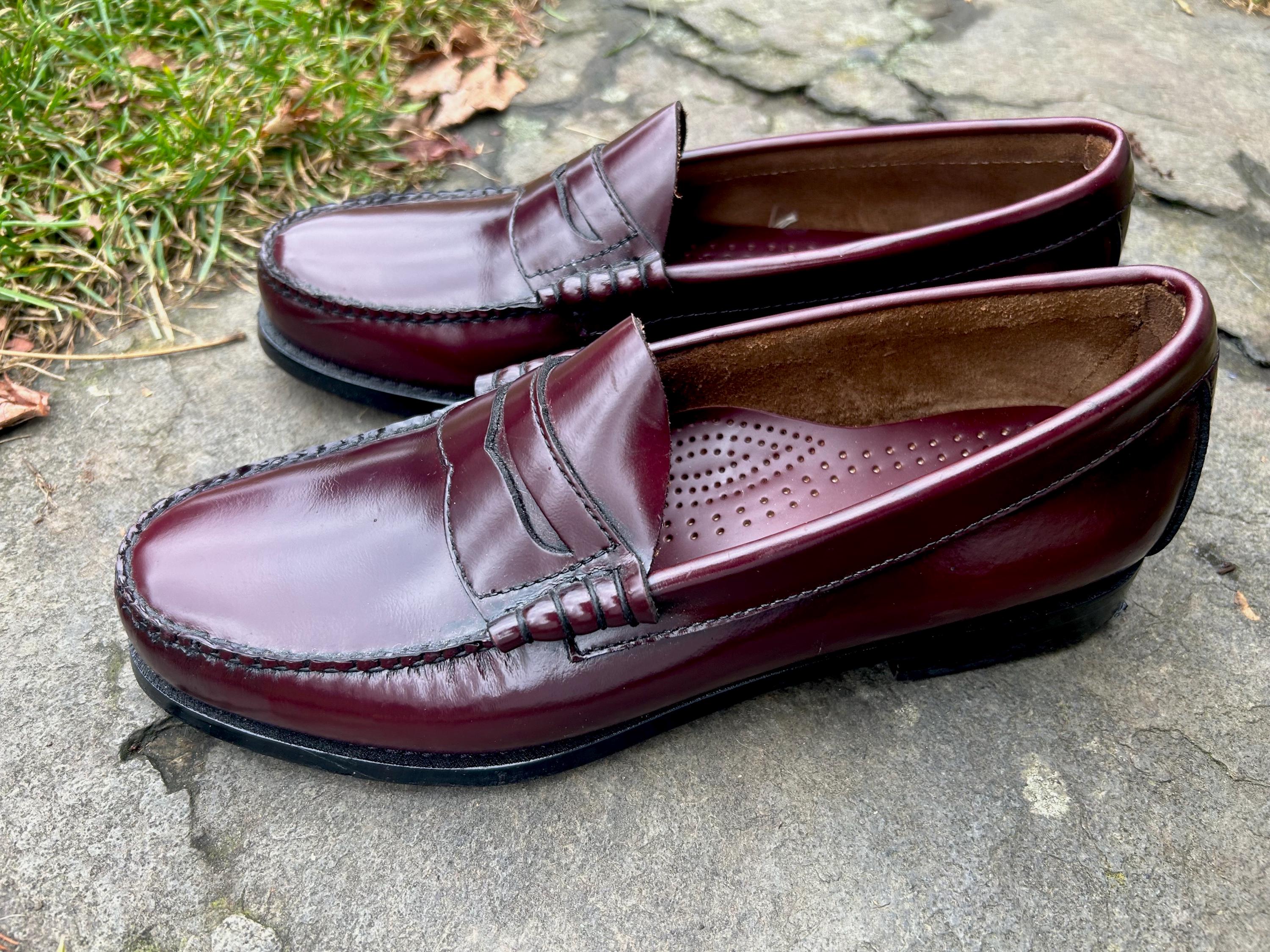 Weejuns G H Bass Larson Lug Leather Loafers 9 D Mens Slip Ons