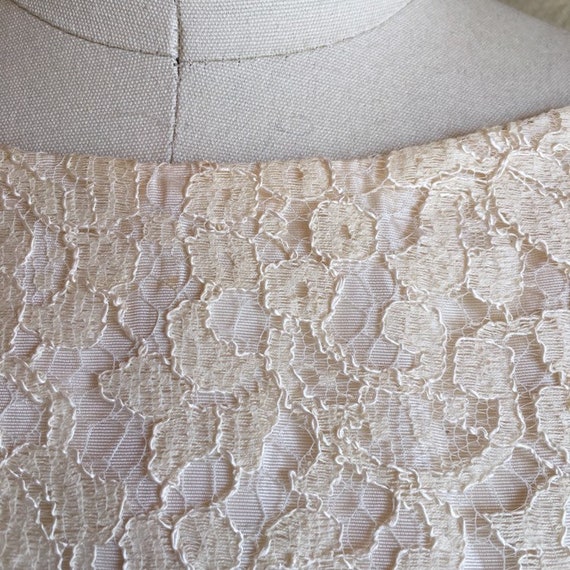 Vintage Cream lace sleeveless tank - back zipper … - image 8