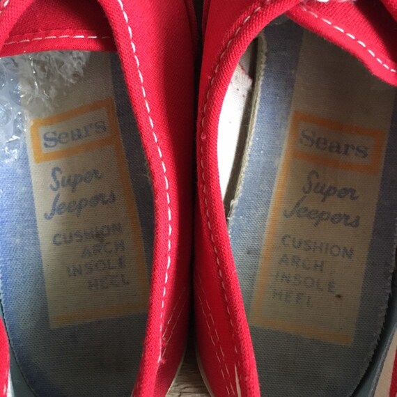 60s Red Super Jeepers sneakers - vintage women sn… - image 3