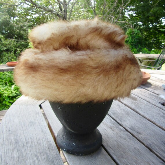 70s shearling hat - sheepskin - made in Italy - Bl