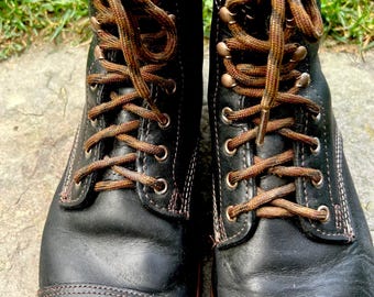 Wolverine 1000 Mile Black Leather Cap Toe Lace Up - Etsy