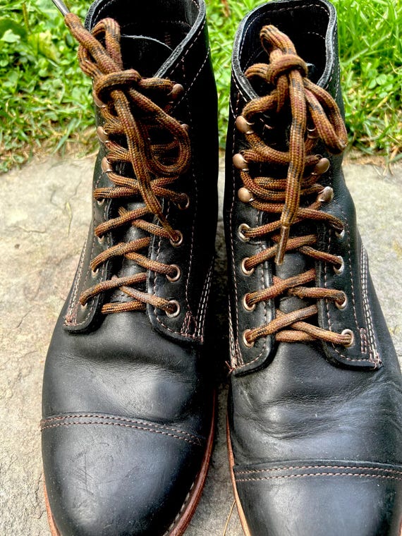 Wolverine 1000 Mile Black Leather Cap Toe Lace Up - Etsy