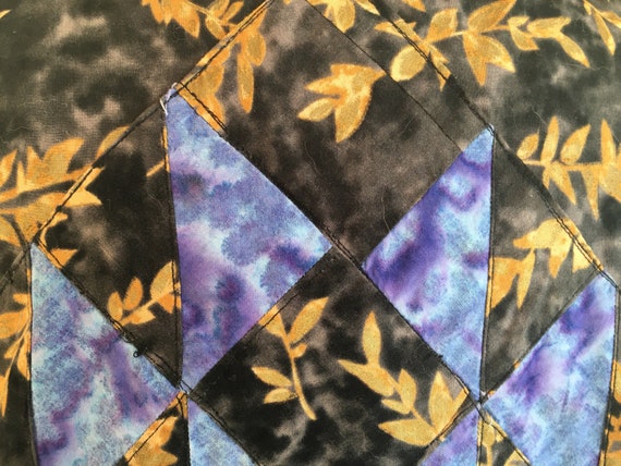 Patchwork reversible artsy cotton jacket - open j… - image 3