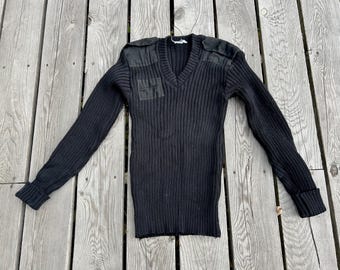 1960s/70s Military Wool Knit Henley Sweater Small - Etsy
