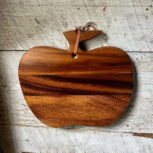 Wood cutting board apple shape handmade farmhouse wall decor cheese board