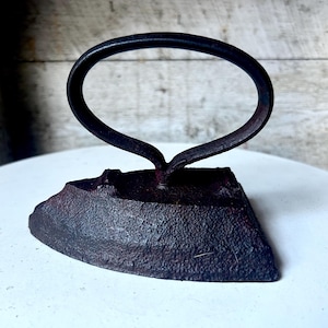 victorian clothes iron antique farmhouse decor - doorstop - paperweight - primitive - rustic - sad iron - antique iron