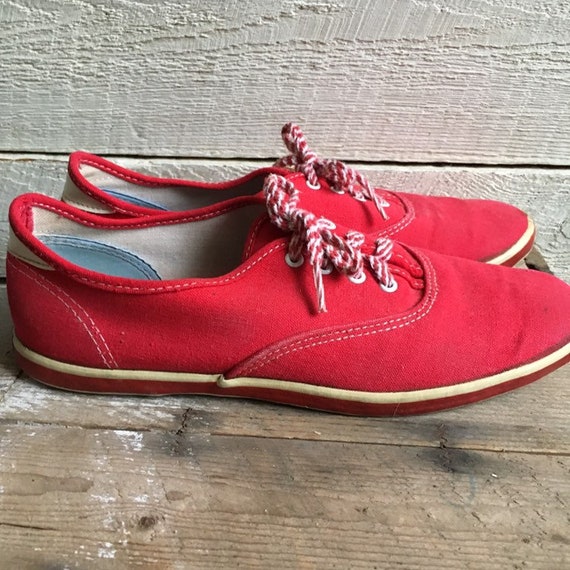 60s Red Super Jeepers sneakers - vintage women sn… - image 4