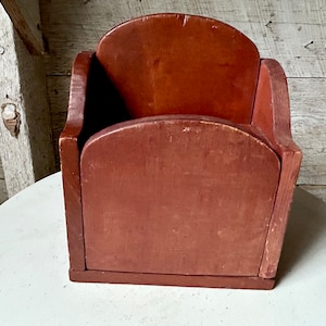 Farmhouse wood box salt cellar table top primitive rustic decor metal box kitchen decor
