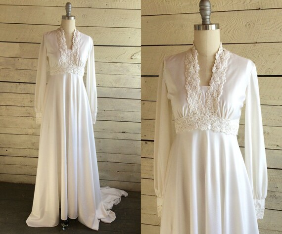 empire waist lace wedding dress