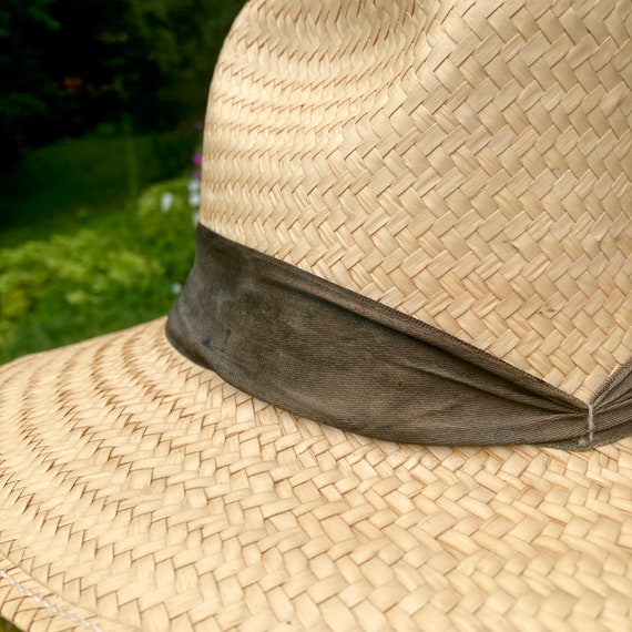Straw hat Panama hat fedora - image 5