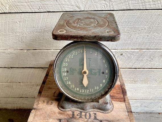 40s Vintage Kitchen Scale Farmhouse Rustic Primitive Blue Gray Household Scale 25 Pounds Shabby Chics Etsy Canada