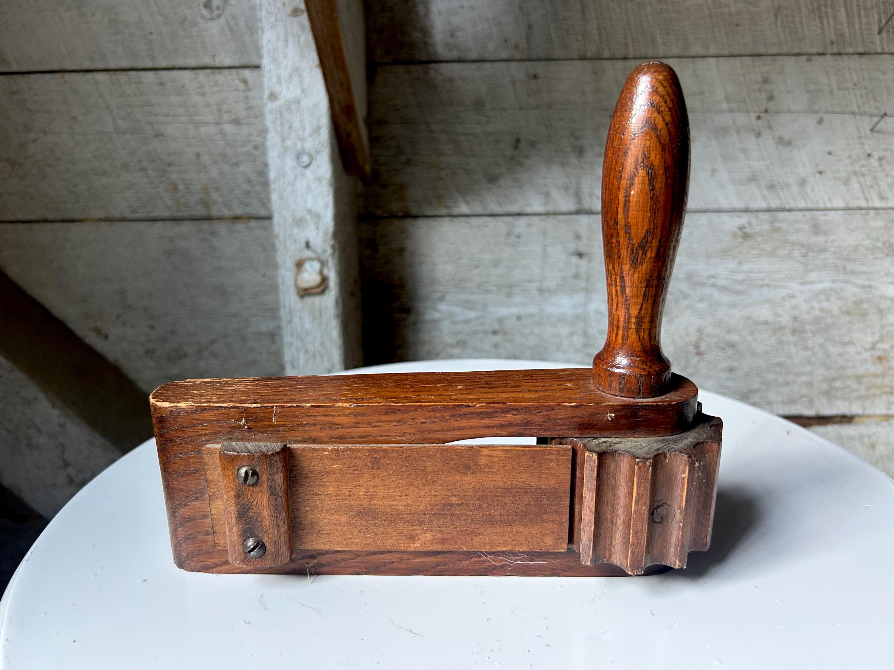 WW1 Battle Rattle Gas Warning Alert Noise Maker Wood Oak Shelf