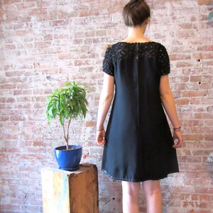 Vintage Anne Fogarty Black Cocktail Dress LBD S