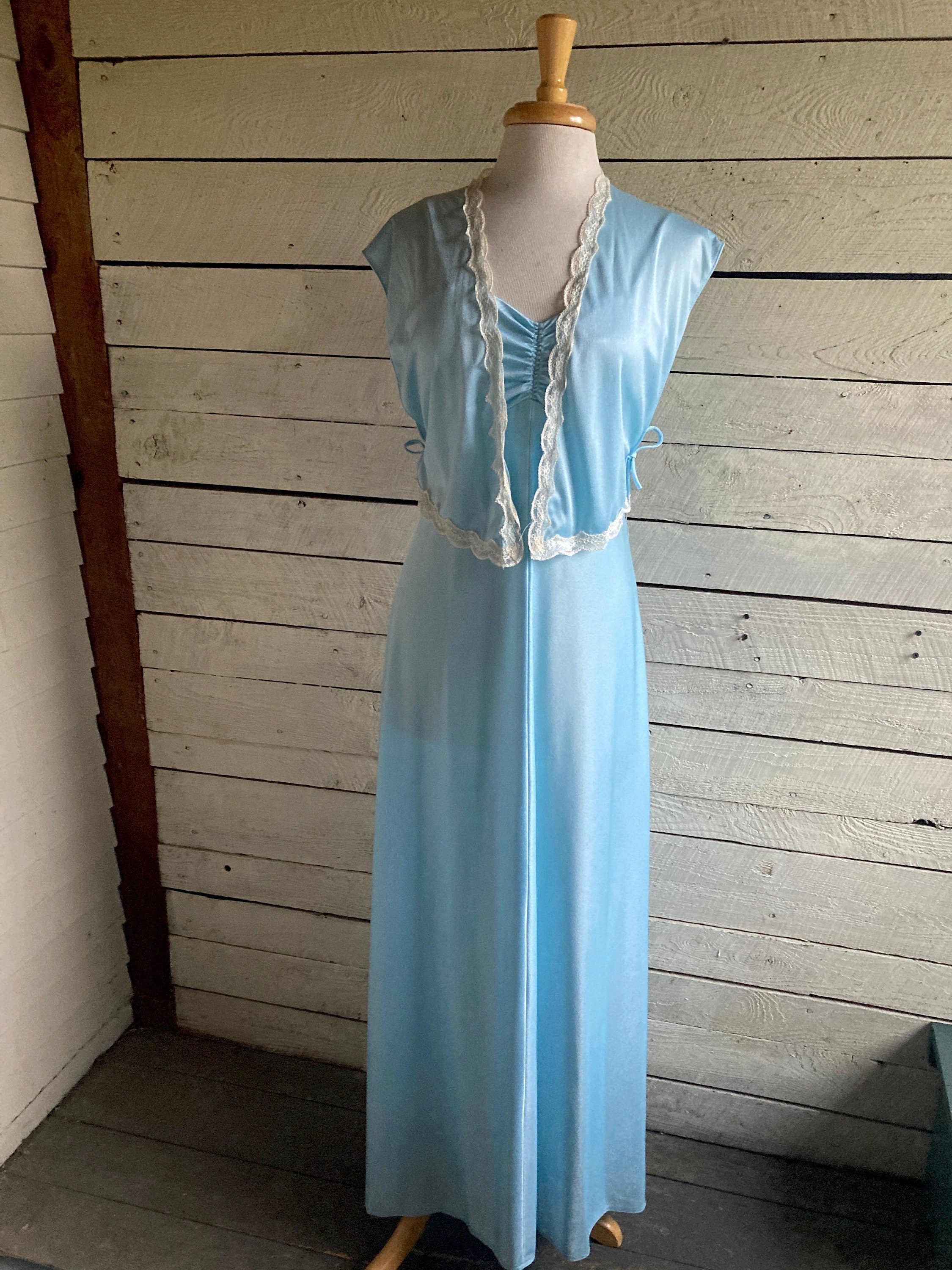 white and blue sequin dress Girl's Sky Blue Empire Waist Abaya main image 1