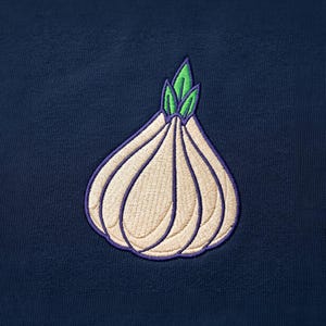Garlic Bulb Embroidery Design, Vegetable Machine File, Cooking Patch, Kitchen Stitches, Chef Apron DIY, Foodie Gift
