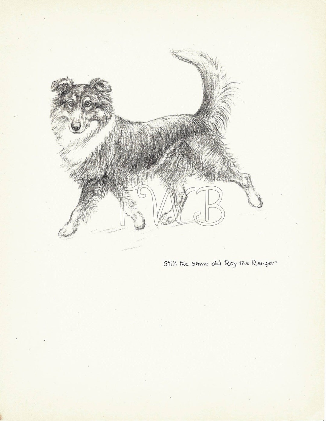 Dog Print Original Mutt Antique Puppy Print Art Print Home - Etsy