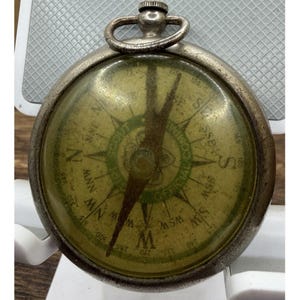Boussole officielle vintage des Girl Scouts - 5 cm - Pas très esthétique pour les activités des Girl Scouts