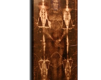 Shroud of Turin Canvas Print, Sacred Christian Relic Wall Art, Religious Home Decor