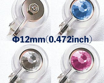 Clip-On Keloid Compression Earring: 12mm, Silicone Pad, Handmade in Japan