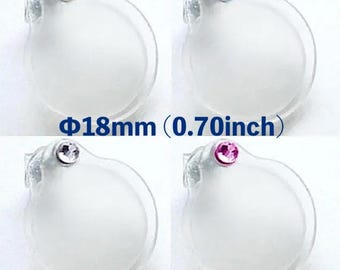 18mm Keloid Compression Earring: Stainless Steel & Silicone liner, Pressure Scar Treatment, Handmade in Japan