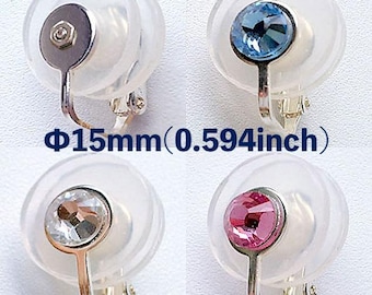 Clip-On Keloid Compression Earring: 15mm, Silicone Pad, Handmade in Japan